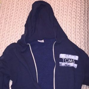 Navy blue Toms zip up hoodie